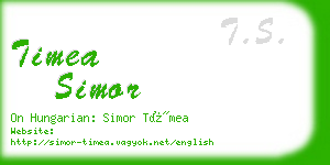 timea simor business card